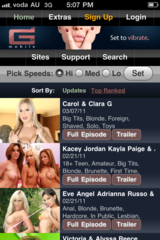 Screenshot of the iPhone Porn App -  All Girl App
