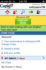 Screenshot of the iPhone Porn App -  Cupid App